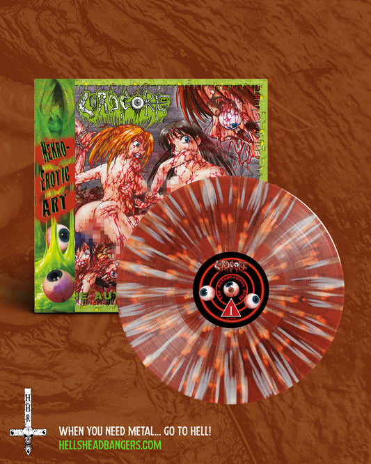 LORD GORE - The Autophagous Orgy (12" Gatefold LP) - Transparent Red w/ Black Marble & White Splatter