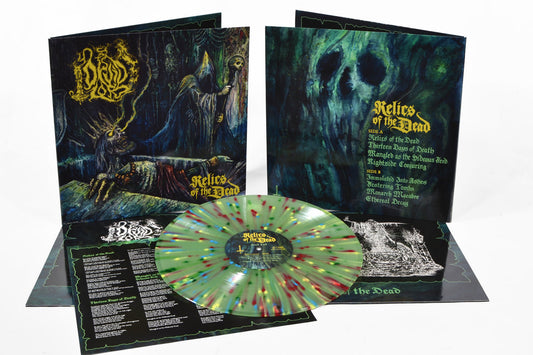 DRUID LORD - Relics Of The Dead (12" Gatefold LP w/ Insert on Cokebottle Green Vinyl w/ Blue, Yellow, Red, Black & Green Splatters)