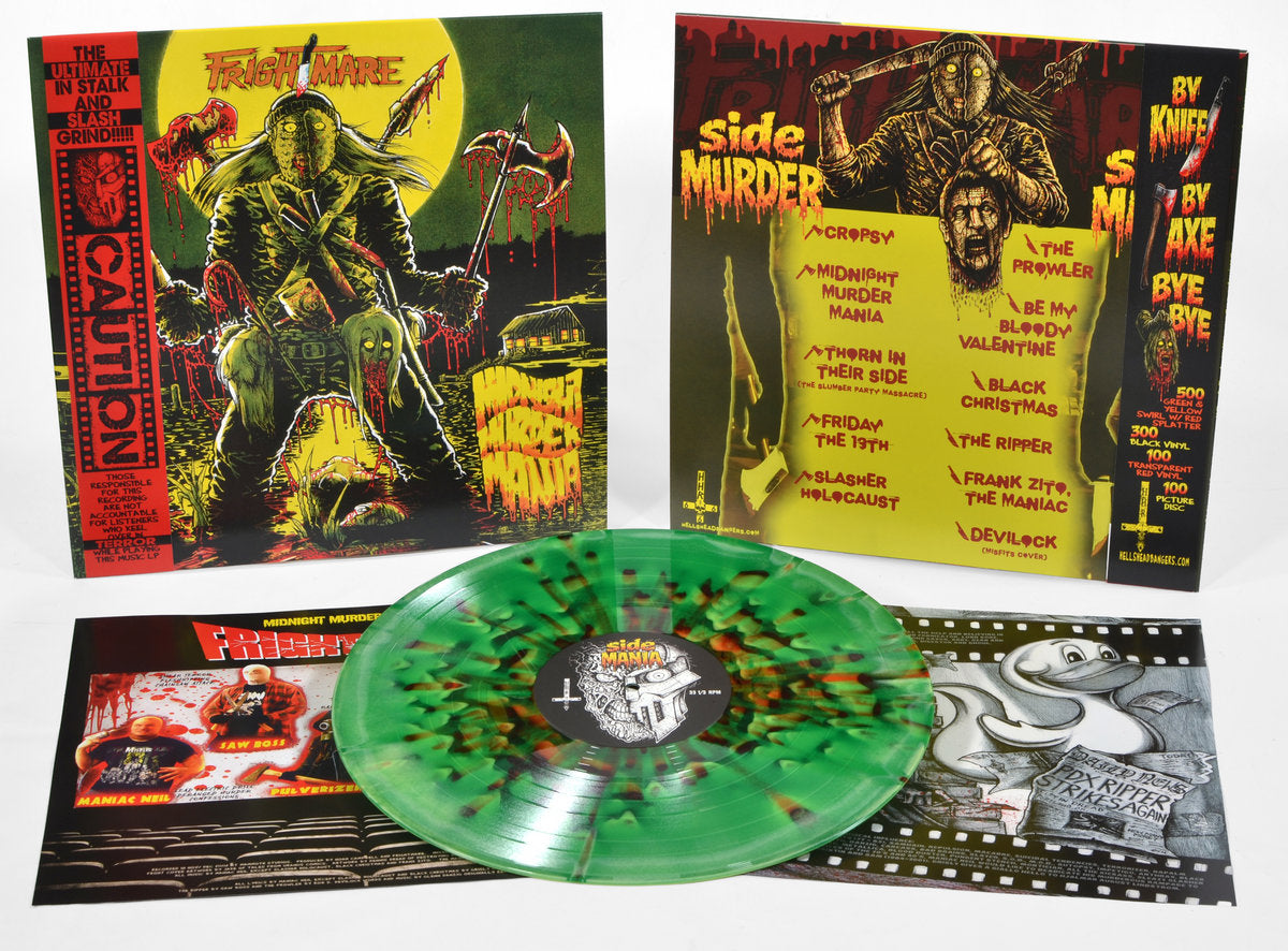 FRIGHTMARE - Midnight Murder Mania (12" LP) - Yellow w/ Green Swirl & Red Splatter