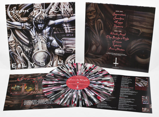 FROM THE DEPTHS - Elysium (12" LP) - Milky Clear w/ Black, White & Red Splatter