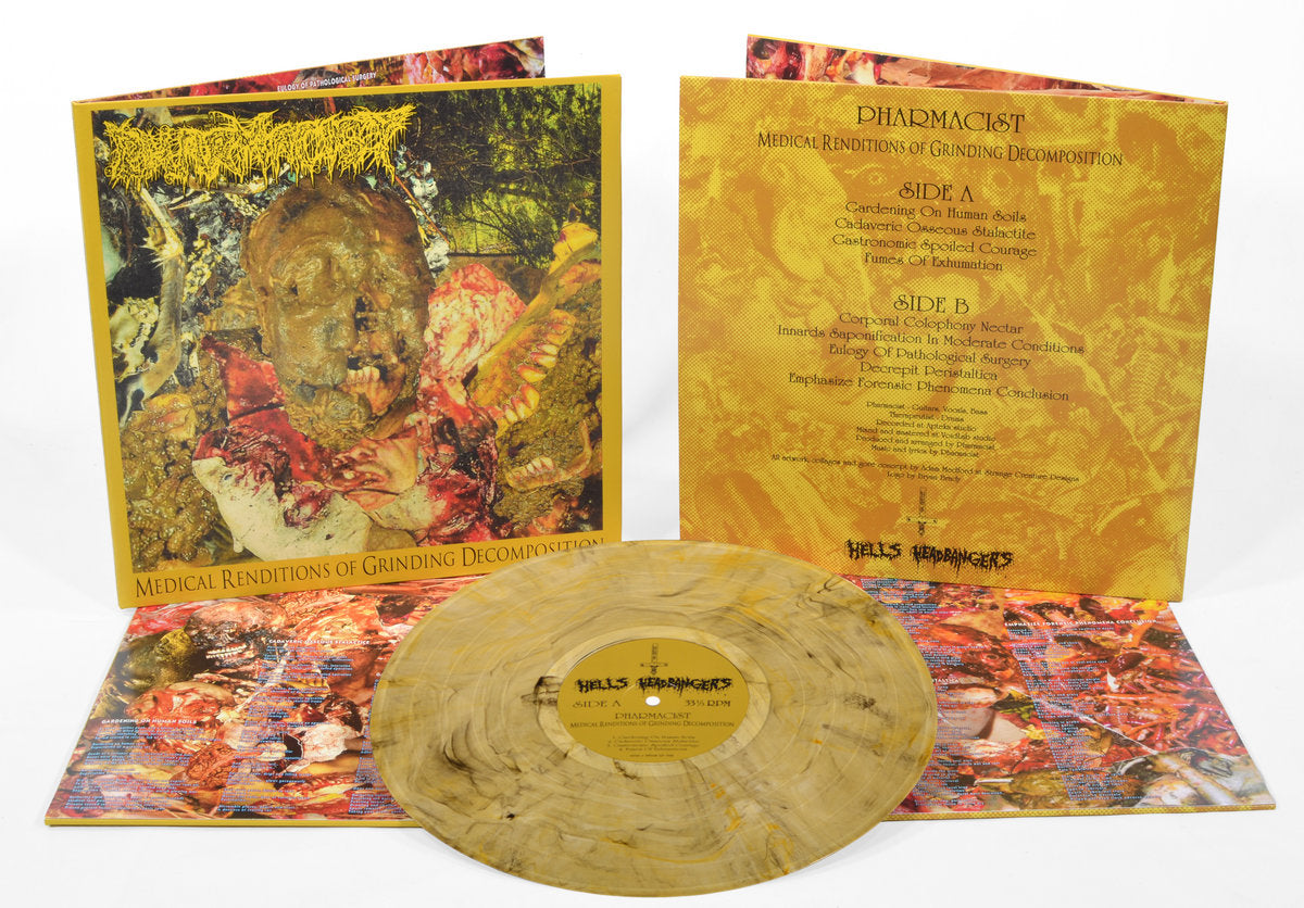 PHARMACIST - Medical Renditions Of Grinding Decomposition (12" Gatefold LP) - Beer w/ Black & Orange Marble